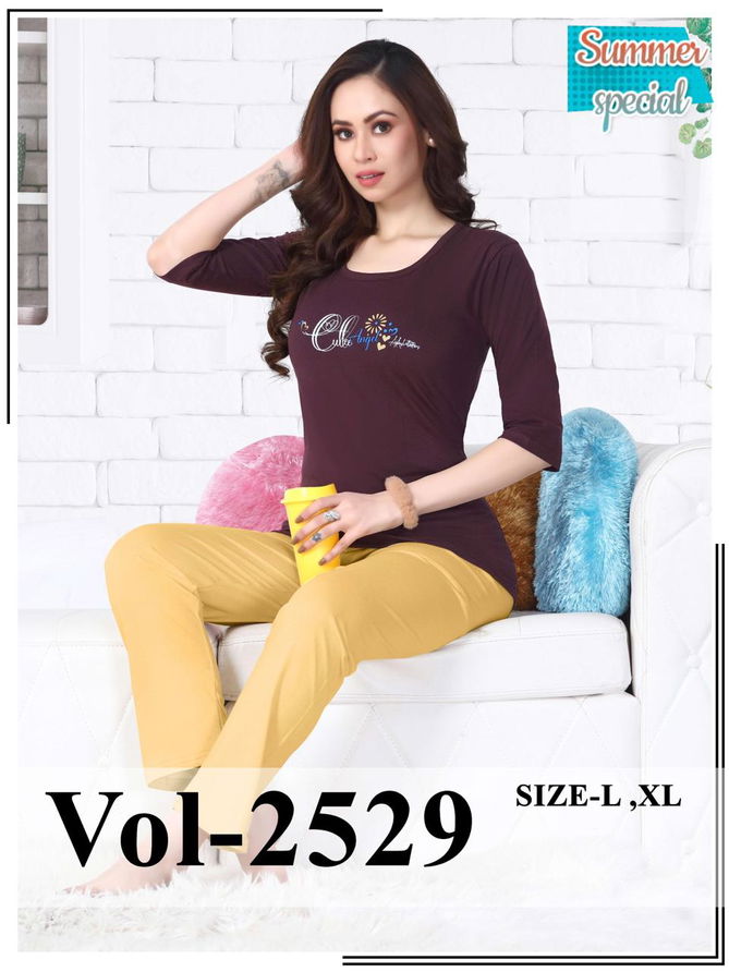 Summer Special New Vol 2529 Night Wear Hosiery Cotton Wholesale Night Suits
